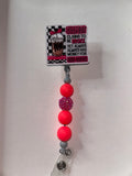 Badge reel with belt clip