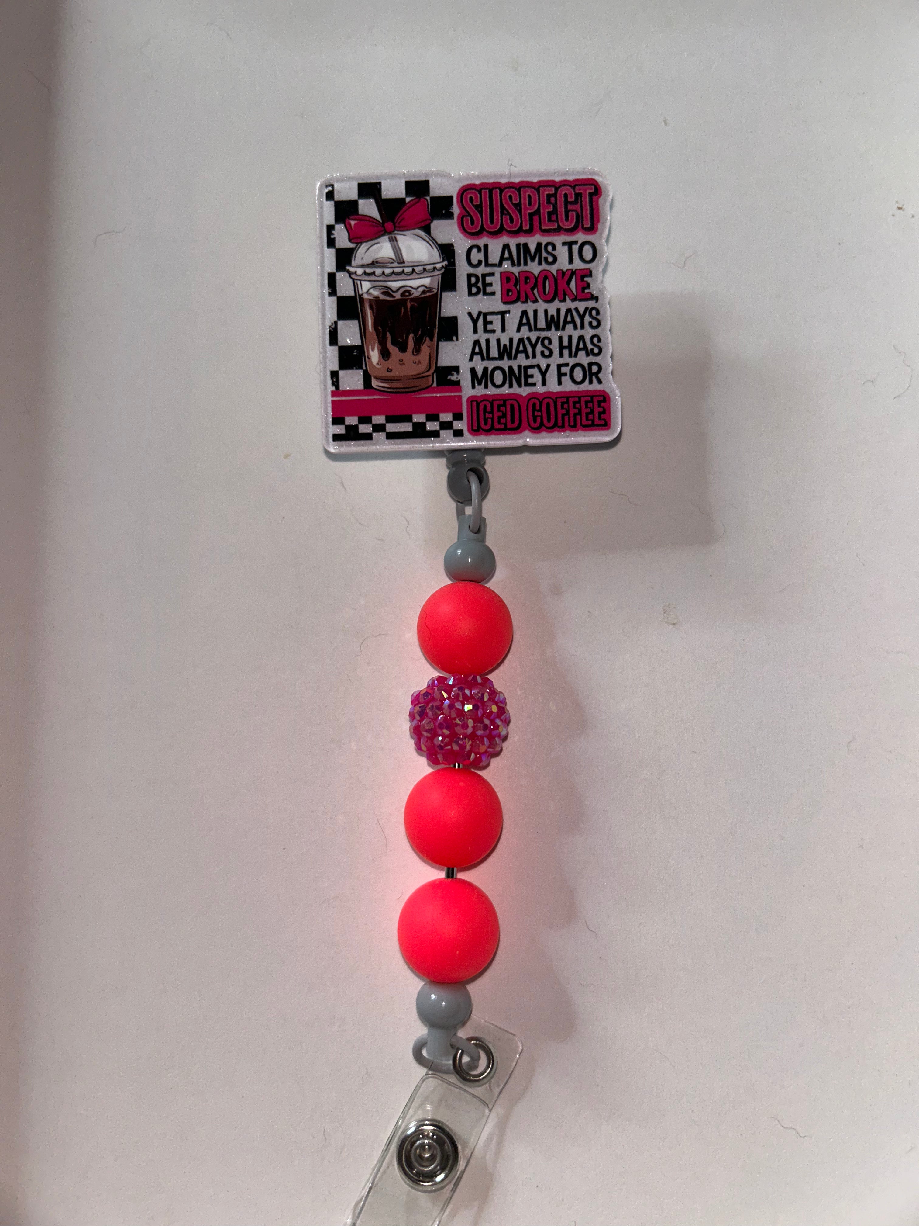 Badge reel with belt clip